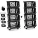 8 Cestos Empilhavel Organizador G com Rodinhas Extensivel Gondola Expositor - Smart em oferta