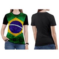 Imagem da promoção Camiseta da Bandeira Brasil Feminina blusa - Alemark
