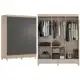 Guarda Roupa Casal 6 Portas Falco Yescasa Avena/Grafito em oferta