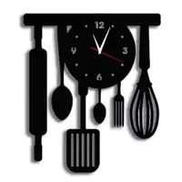 Relógio De Paredes Lindo Grande Moderno Cozinha Talheres - Intempo Design em oferta na Magazine Luiza