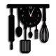 Relógio De Paredes Lindo Grande Moderno Cozinha Talheres - Intempo Design em oferta