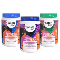 Cronograma Capilar Queridinho 3 cremes para pentear Salon Line - Creme para Pentear em oferta na Magazine Luiza