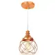 Lustre Pendente Esfera Aramado Cobre 15cm em oferta