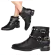 Bota Cano Curto Vizzano Tiras Tachas Feminina em oferta