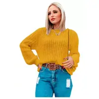 Blusa Tricot Feminina Lã Grossa Ampla Outono Inverno - EUC STORE em oferta na Magazine Luiza