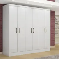 Guarda Roupa Casal 6 Portas 2 Gavetas Paris Espresso Móveis em oferta na Casas Bahia