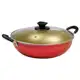 Panela Resistente Tacho Paella Moqueca 32 Cm Tampa Vidro Antiaderente Alças Laterais Frigideira Bras em oferta