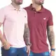 Camisa polo masculina em tecido piquet vira lata wear kit 2 unidades em oferta