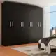 Guarda-roupa Casal Ele E Ela 8 Portas 8 Prateleiras Malbec Branco Fosco - Panorama Móveis em oferta