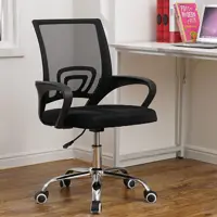 Cadeira De Escritório Prizi Essencial, Até 120Kg, Com Base Cromada, Preta em oferta na Kabum