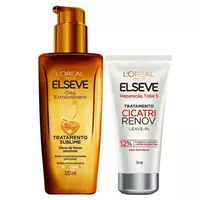 Imagem da promoção Elseve Kit - Óleo Extraordinário + Cicatri Renov Leave-In