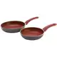 Conjunto de Frigideiras Brinox Cerâmica - Cinza e Vermelho 2 Peças em oferta