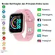 D20 Rosa Relógio Digital Smart Feminino e Masculino Pulseira Removível - Smart-watch - Boogle em oferta
