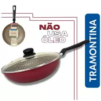 Imagem da promoção Frigideira Funda Antiaderente Tramontina 24Cm Com Tampa