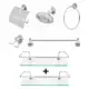 Kit Acessórios Banheiro Inox Lavabo Conjunto 2 Porta Shampoo - LR METAIS em oferta