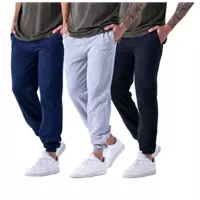 Imagem da promoção Kit 3 Calça Moletom Punho Fit Slim Masculino Adulto - Daze Modas