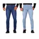 Kit 2 Calças Jeans Masculina Lycra Slim Atacado Colorida - DIAMANTE VERDE em oferta