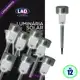 Kit 12 Luminárias Solar LED de Jardim Decoração Super Slim Inox L&D em oferta