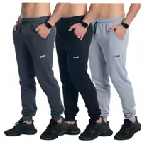 Imagem da promoção Kit 3 Calça Moletom Masculino Jogger Flanelada Com Bolso