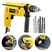 Furadeira De Impacto 500w 1/2 13mm Com Kit 7 Brocas Cor Amarelo 110v 05619 - Titanium em oferta na Magazine Luiza