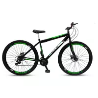 Imagem da promoção Bicicleta Aro 29 Freio a Disco 21M. Velox Preto/Verde - Ello Bike