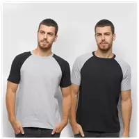 Imagem da promoção Kit Camiseta Básica Raglan Masculina c/ 2 Peças - Básicos