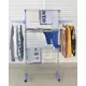 Varal 3 Andares Roupa Aço 4 Rodas Dobrável - Zaganza em oferta