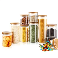 Kit 9 Potes Herméticos com tampa de bambu em oferta