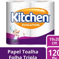 Imagem da promoção Papel Toalha Folha Tripla Total Absorv Kitchen 120 Folhas