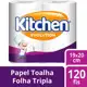 Papel Toalha Folha Tripla Total Absorv Kitchen 120 Folhas em oferta