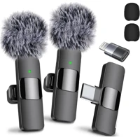 Imagem da promoção Mini Mic Pro Microfone de lapela sem fio profissional 2024 para iPhone, iPad, Android – 2 peças de m