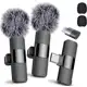 Mini Mic Pro Microfone de lapela sem fio profissional 2024 para iPhone, iPad, Android – 2 peças de m em oferta