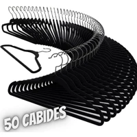 Imagem da promoção 50 Cabides De Veludo Slim Ultra Finos Cabide Antideslizante