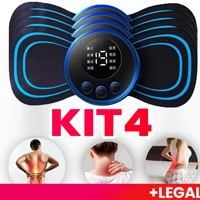 Imagem da promoção KIT Mini Massageador EMS Estimulador Elétrico De Pescoço Portátil Para Alívio Da Dor Muscular Cervic