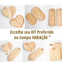 Imagem da promoção Tábuas de Frios + Petisqueira de Madeira para Servir - KIT Mesa Posta