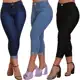 Calça Capri Jeans Feminina Com Lycra Cintura Alta Levanta Bumbum Elastano em oferta