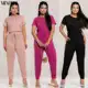 Conjunto Feminino em Malha Suede Light Suave Calça Jogguer Blusa Feminina Confortável Fardamento Rou em oferta