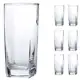 Jogo de 06 Copos Vidro Bali Quadrado Luxo 320ml Transparente em oferta
