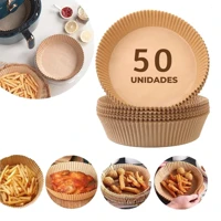 Imagem da promoção 50 Formas de Papel Para Air Fryer Papel Antiaderente Descartável - Novo Século