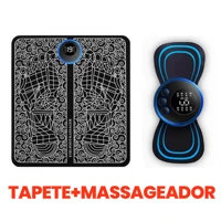 Imagem da promoção Kit Mini Massageador E Tapete Elétrico Dor Pés E Musculares Tapete Massageador de Pés Elétrico Portá