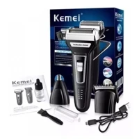 Imagem da promoção Maquina Barbear Shaver Kemei 3 Em 1 KM-6558 Nariz Barba Pelos e Corpo