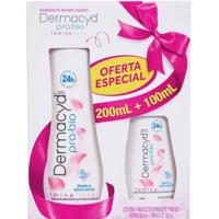 Imagem da promoção Sabonete líquido íntimo Dermacyd Femina 24h, Kit de 2 unidades, 200 ml + 100 ml