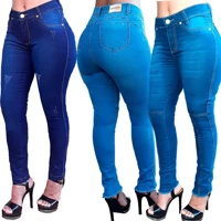 Imagem da promoção Calças Jeans Feminina Cintura alta com lycra Empina Bumbum barata fabrica