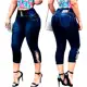 Calça jeans feminina CAPRI Cos alta com lycra (JOGGER) Empina Bumbum Cintura alta em oferta