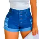 Shorts Jeans Feminino Bermuda Cintura Alta Destroeyd Blogueira Oferta Explosiva em oferta