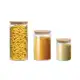 Kit 3 Potes Para Alimentos Com Tampa De Bambu Redonda 15CM em oferta