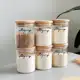 Kit 6 Potes Para Alimentos Com Tampa Bambu 200ML em oferta