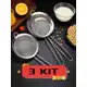 Kit 3 Peneira Coador De Peneiras Aço Inoxidável Para Cozinha Peneira De Cozinha em oferta