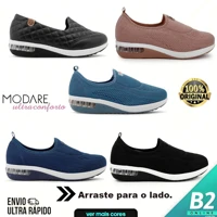 Imagem da promoção Tênis Modare Ultraconforto Elastico Bolha Slip On Feminino Ortopédico Original com Nota Fiscal Garan