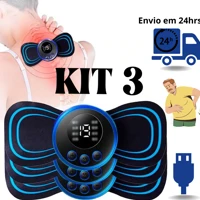 Imagem da promoção KIT 3 Mini Massageador Elétrico Portátil Cervical EMS Alivia Dores Corpo Pescoço